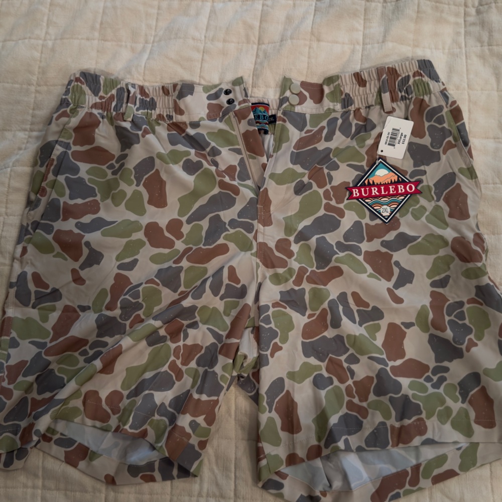 BURLEBO Camo Everyday Shorts 2XL NWT
